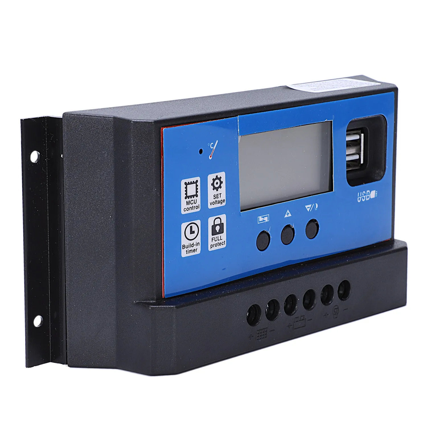 태양광 충전기 및 방전기 컨트롤러, 자동 LCD 디스플레이, PV 배터리 레귤레이터, 듀얼 USB, 5V(60A), 12V, 24V