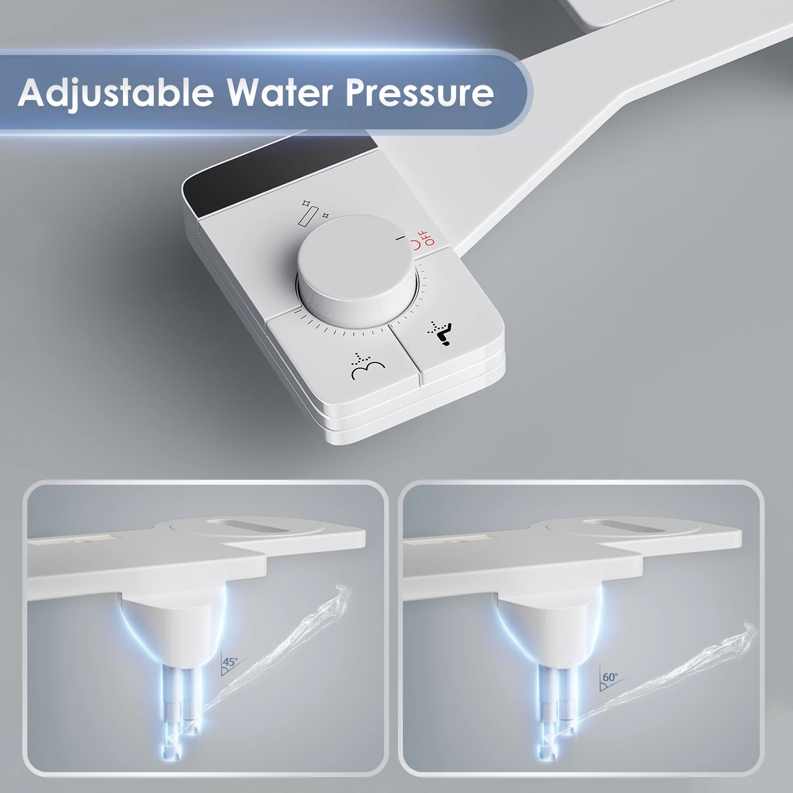 Description Picture 3 of itemBidet Toilet Seat Attachment Toilet Bidet Sprayer Ultra-Thin 3 Cleaning Modes Ass Bidet Shower Hygienic Wash For Bathroom