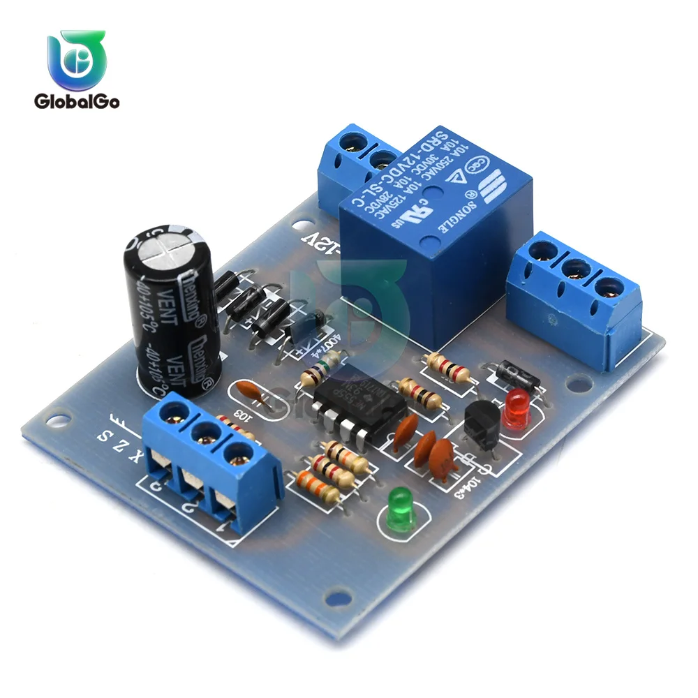 

9V-12V Liquid Water Level Controller Sensor Automatic Pumping Drainage Water Level Detection Water Pump Control Circuit Board