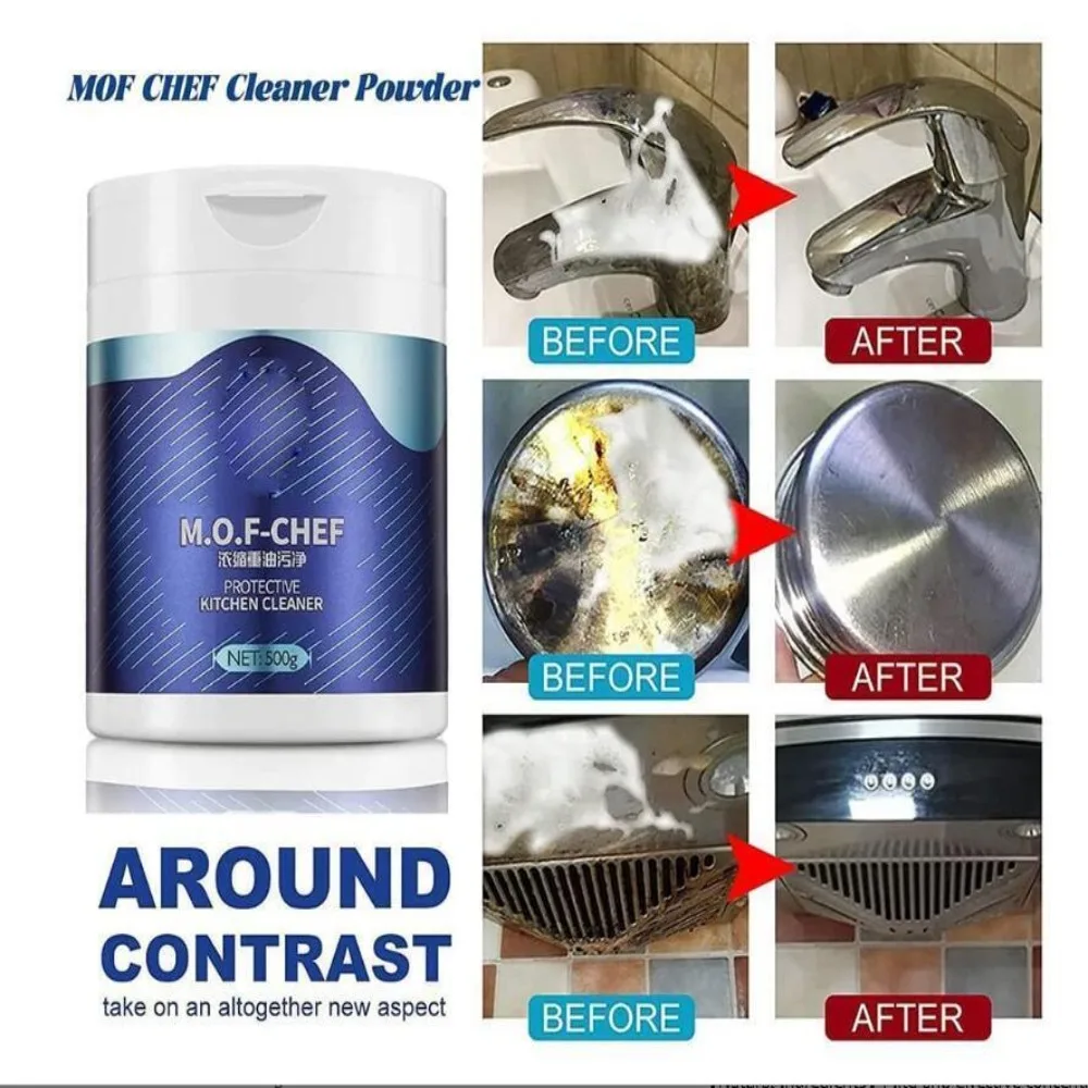 Oil Cleaner Mof Chef Cleaner Powder Heavy Oil Stain All Purpose Stain Remover