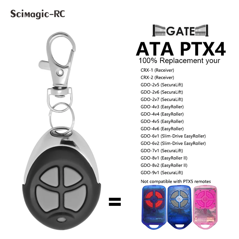 Mandos A Distancia Para Puerta De Garaje | Pack De 3 | Compatible Con GTI2, GTI4, GT2, MIO TR2/TR4 Y Más (433.92 MHz)