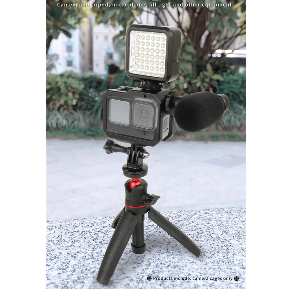 액세서리 Gopro Hero13 12 11 카메라 용 알루미늄 쉘 마운트 Gopro Hero 10 9 용 60M 방수 하우징 케이스 보호 프레임