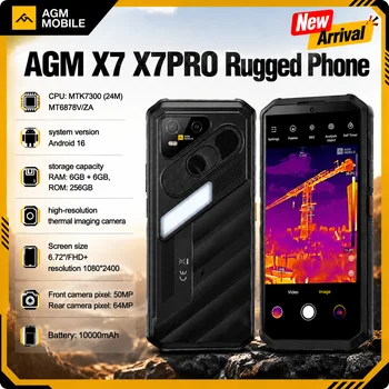 【NUEVO】Teléfono resistente AGM X7 PRO 6GB+256GB 10000mAh Android 16 6.72 1