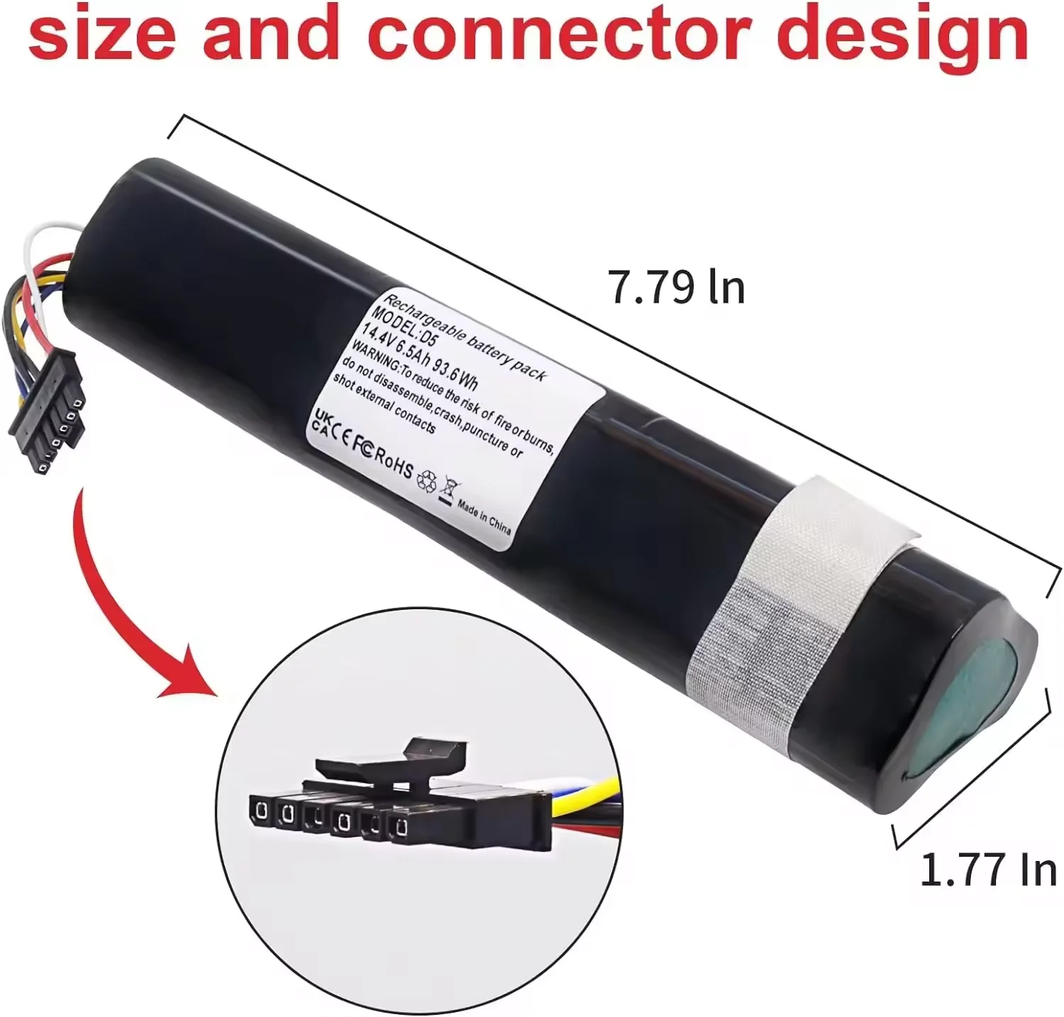 12.8Ah Replacement Battery For Neato D7 D6 D5 D4 D3 Robotic Vacuum Cleaners 14.4V 9800mAh Li-Ion Battery,Part Number: 945-0225 2