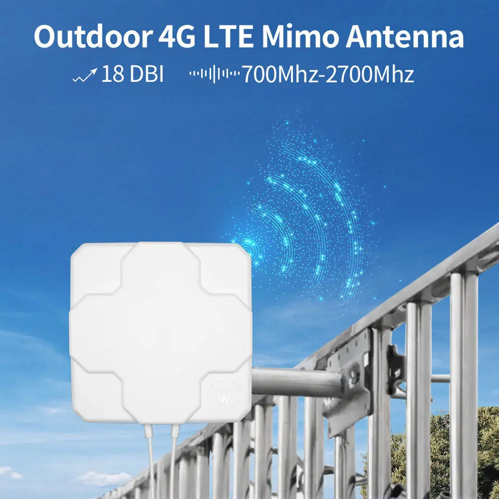 4G LTE Outdoor Antenna MIMO 30CM Cable External Dual Polarization Panel Directional Aerial N Male / N Female / SMA Male 4g antenna,lte antenna,outdoor antenna