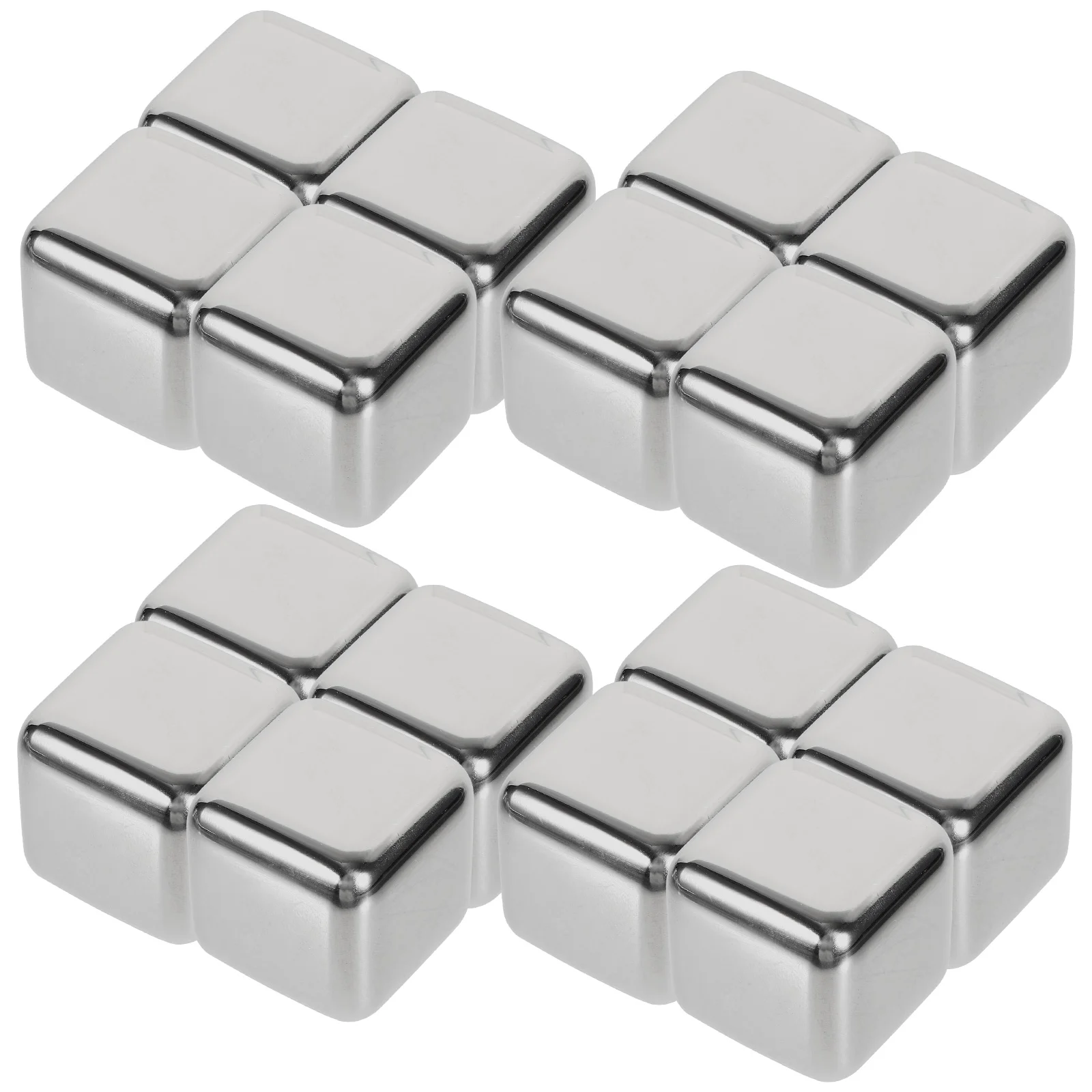 

12 Pcs Accessories Metal Ice Cubes Stainless Steel Cooler Stones 304 Whiskey
