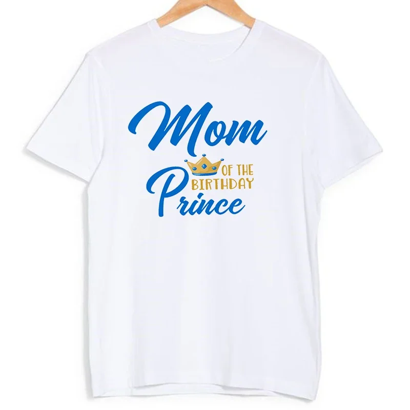 1st Birthday Prince Family Matching Clothes T Shirts Boys Birthday Party Dad Mom Sis Bro and Me Family Look Outfit T-shirt Tops 3