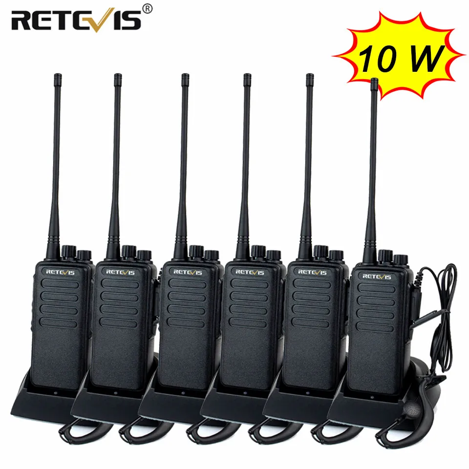 10 Вт высокомощная рация 6 шт. Retevis RT1 VHF (или UHF) аналоговые радиоприемники с большим