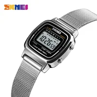 Skmei Luxury Countdown Watch For Women Fashion Ladies Sports Wristwatches Waterproof Small Dial Chrono Digital Clock Watches