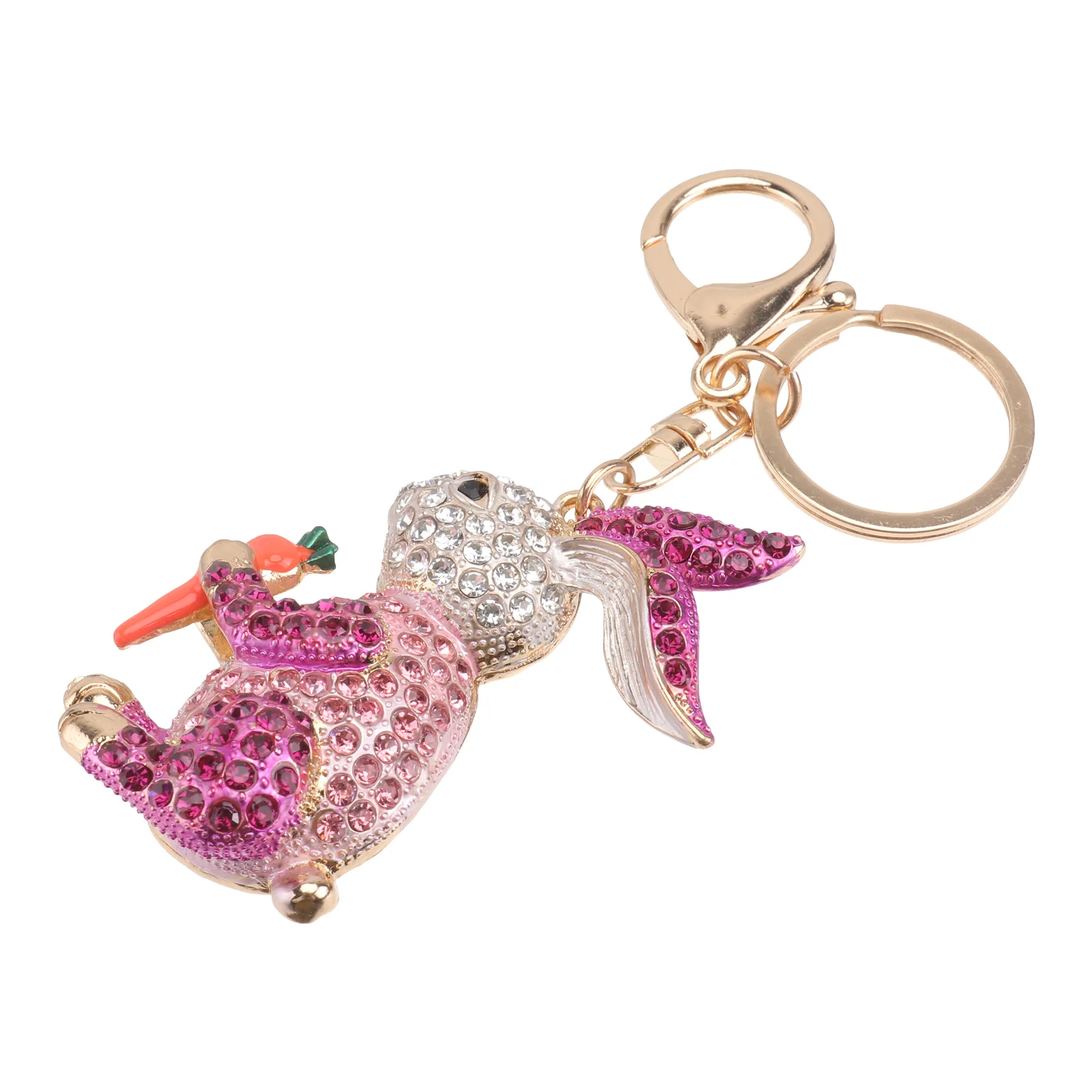 

1Pc Creative Alloy Keychain Cartoon Keychain Decorative Rabbit Key Pendant Gift