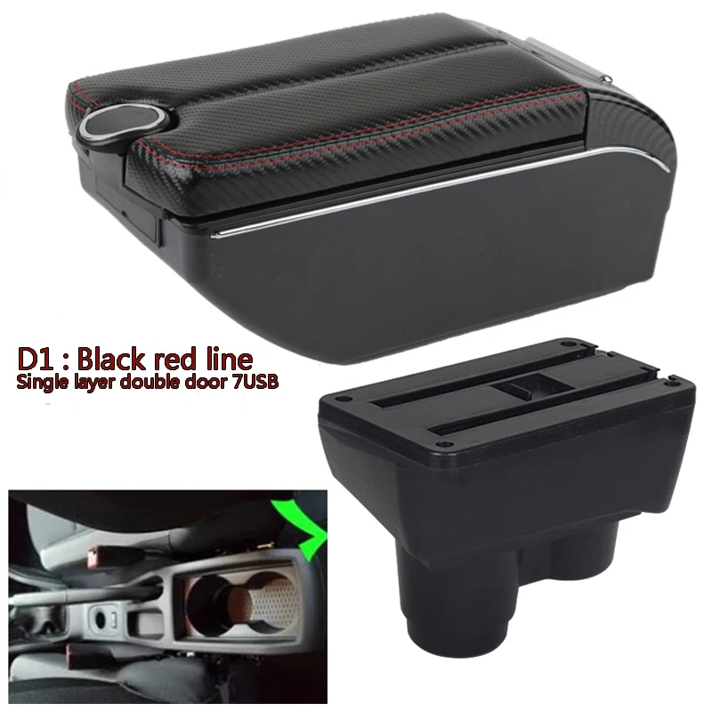 

For Renault Dacia Duster 2 3 Ⅱ Ⅲ Armrest Box 2018-2022 Auto Central Console Storage Car Accessories Double door