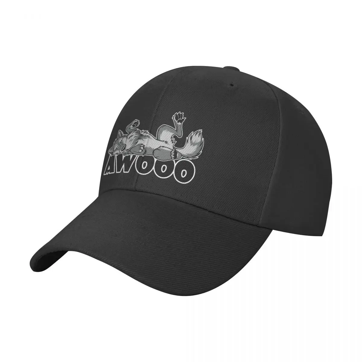 

Lazy AWOO feral Wolf Baseball Cap Big Size Hat fashionable Golf Hat Man Hats For Women Men's