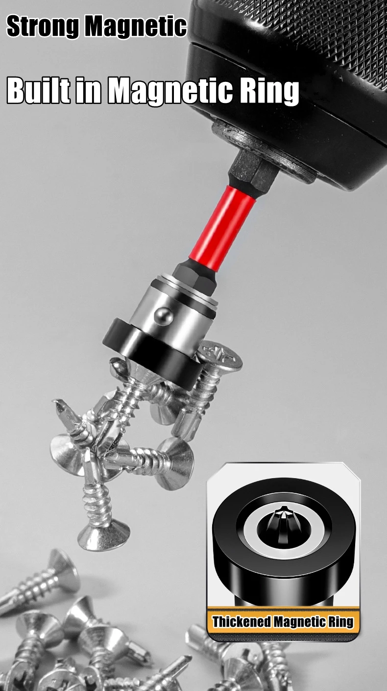 Magnetic Positioning Screwdriver Bits Drywall Screw Bit 50mm Gypsum Board Plasterboard Screws Locating Batch Head Drilling Tools