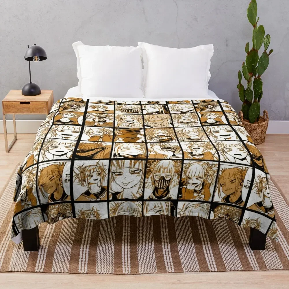

Togamha Collage manga girl Throw Blanket For Sofa Thin Bed Fashionable Furry Heavy Blankets