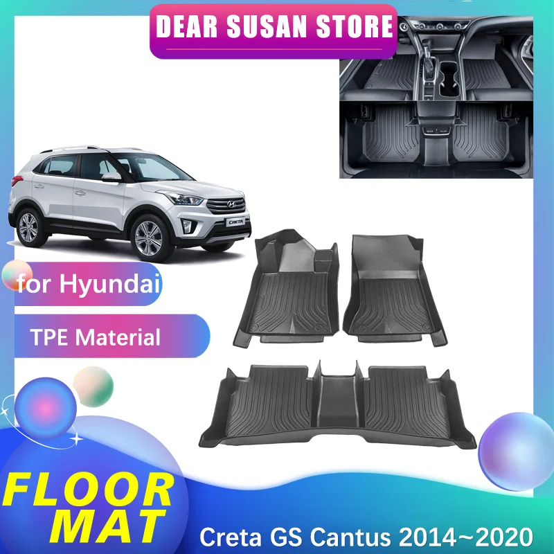 Car Floor Mat for Hyundai Creta GS Cantus 20142020 2015 2016 Foot Auto