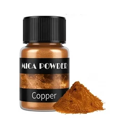 Vibrant Pearlescent Mica Powder Pigments for DIY Crafting - 24 Color Set (Copper)