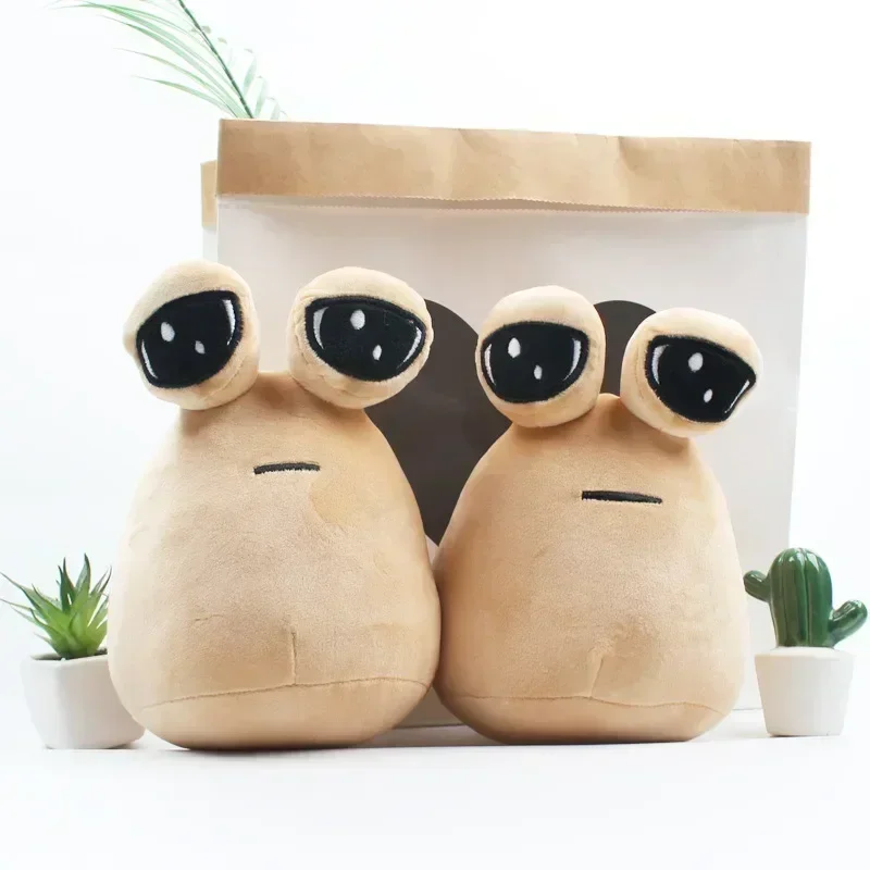 22cm My Pet Alien Pou Plush Toy Stuffed Kawaii Poo Stuffed Animal Pou Plush Doll Alien Plush for Boys Girls Children Gifts Doll