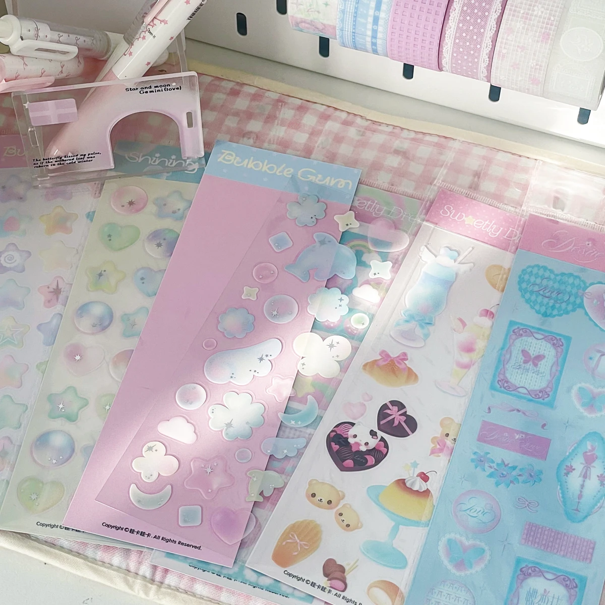 Charming Silver Bubble Deco Stickers for Scrapbooking and Journaling Decor
