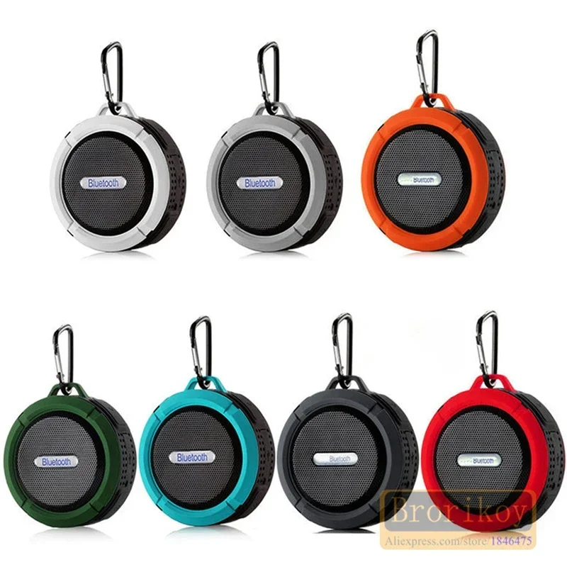 C6 Portable Bluetooth Speaker Wireless Waterproof Shower Speakers for Phone Bluetooth Soundbar Hand Free Car Speaker Loudspeaker 4