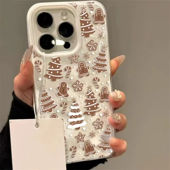 Christmas Tree Snowflakes Silicone Phone Case For IPhone 17 Air 16 15 14 Plus 11 12 13 14 Pro Max 12 13 Protective Cover Case 1