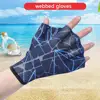 1 Pair Unisex Swimming Hand Fins Flippers Finger Webbed Gloves Paddle Water Sports Gloves Breathable Swim Mittens 1