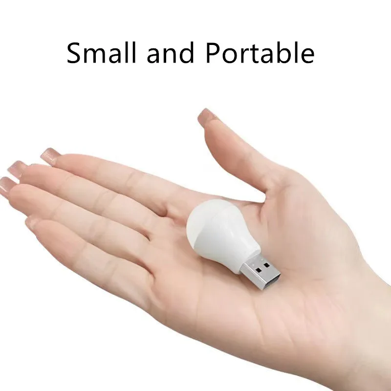 

USB Plug Lamp Computer Mobile Power Charging Small Book Lamps LED Eye Protection Reading Light Small Round Light Mini Led Light