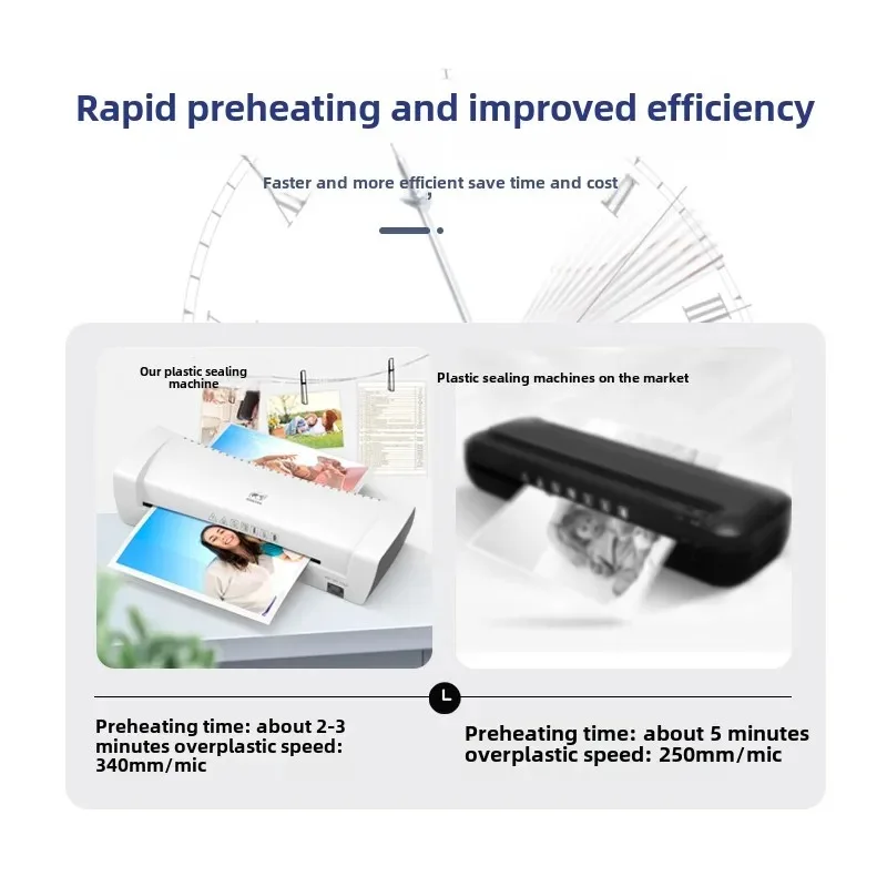 Home Office SL200A4 Laminator Thermoplastic Cold Mounting Dual-use Quick Preheating Constant Temperature Anti-Bubble Photo and D 4