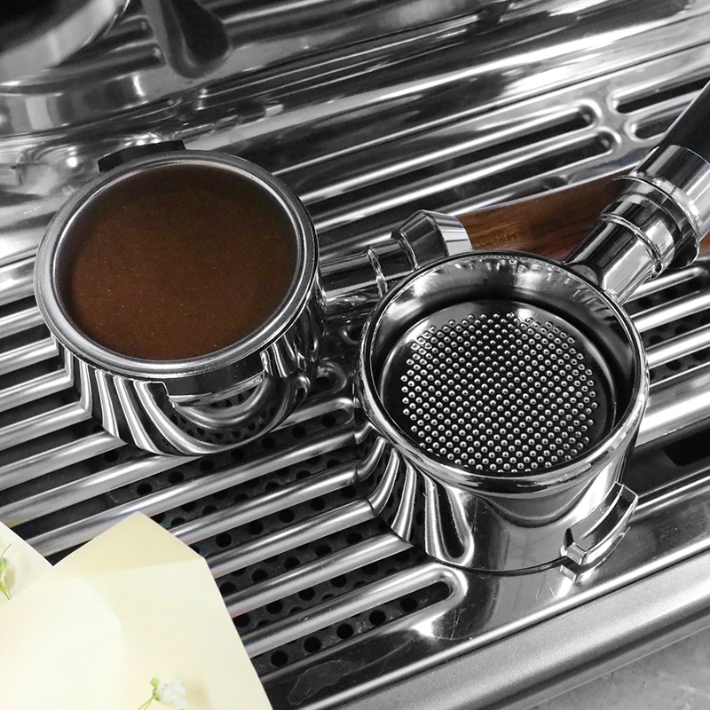 51mm bodenloser Sieb träger 2 Ohren für Delonghi ecp3420 ecp 35,31 ec200 ec221 Espresso maschine mit Filter korb Cafe Werkzeuge – Detail 9