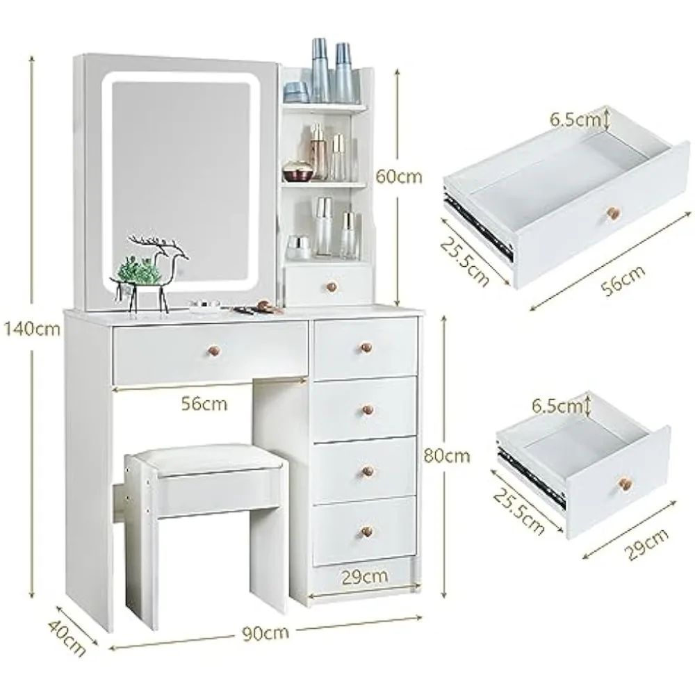 https://ae01.alicdn.com/kf/S0cac567a77164794bc6edd90dd56e2a9b/Large-Vanity-Desk-with-Mirror-and-Lights-Slidable-Mirror-5-Drawers-and-Storage-Shelves-Vanity-Table.jpg