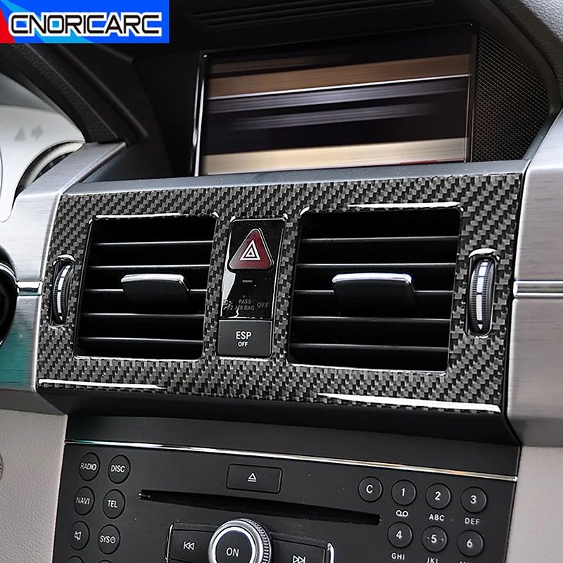 

Автомобильные аксессуары, центральная консоль, решетка вентиляционного отверстия, рамка, отделка, наклейка из углеродного волокна для Mercedes Benz GLK X204 2008-2015