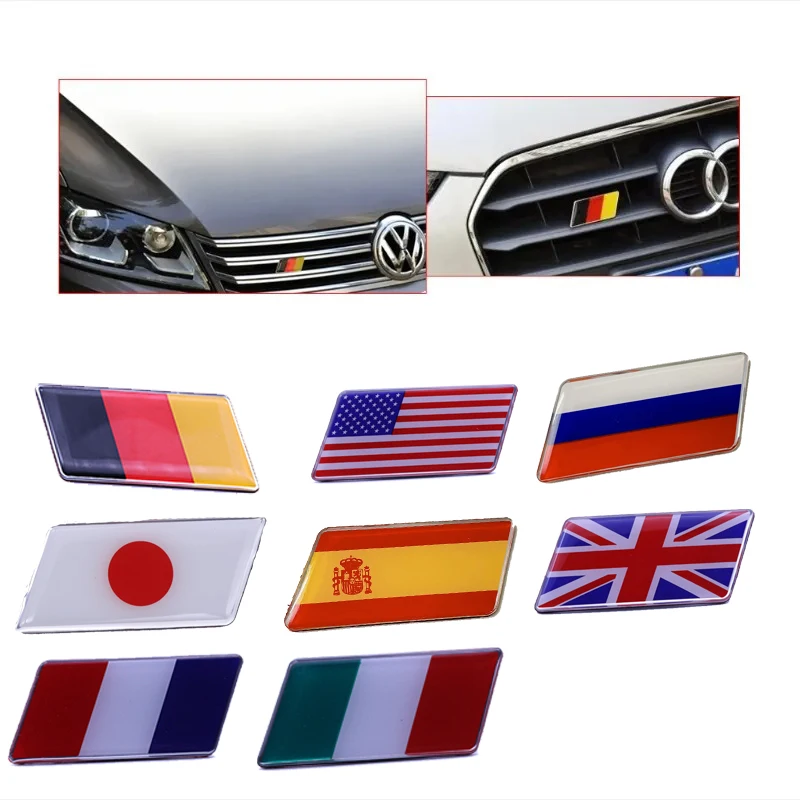 Флаг ЕС, новый значок с эмблемой решетки для Volkswagen Scirocco GOLF 7 Golf 6 Polo GTI VW Tiguan для Audi A4 A6, автомобильные аксессуары