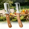 Multi-Functional Stainless Steel Peeler with Wooden Handle, Durable Smooth Kitchen Gadget for Fruits and Vegetables Peeling Slic 1
