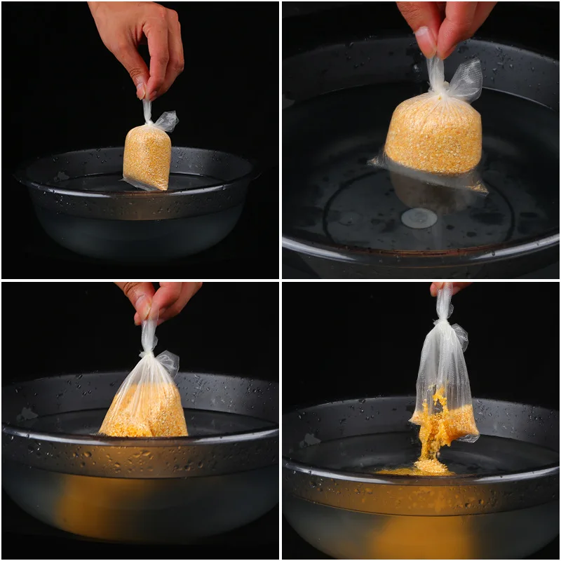 MNFT 6 Sizes 50Pcs PVA Carp Fishing Bags Quick Water Soluble Baits Bag for Solid Baits Carp Fishing Equipment Tackle Kit