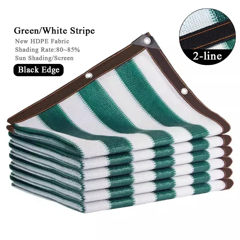 Streifen Sonnenschutz Netz Garten Sonnencreme Schatten Netz Zaun Privatsphäre Mesh Bildschirm Innenhof Sonnenschutz Segel Outdoor Anti-UV-Sonnenschutz – Detail 5