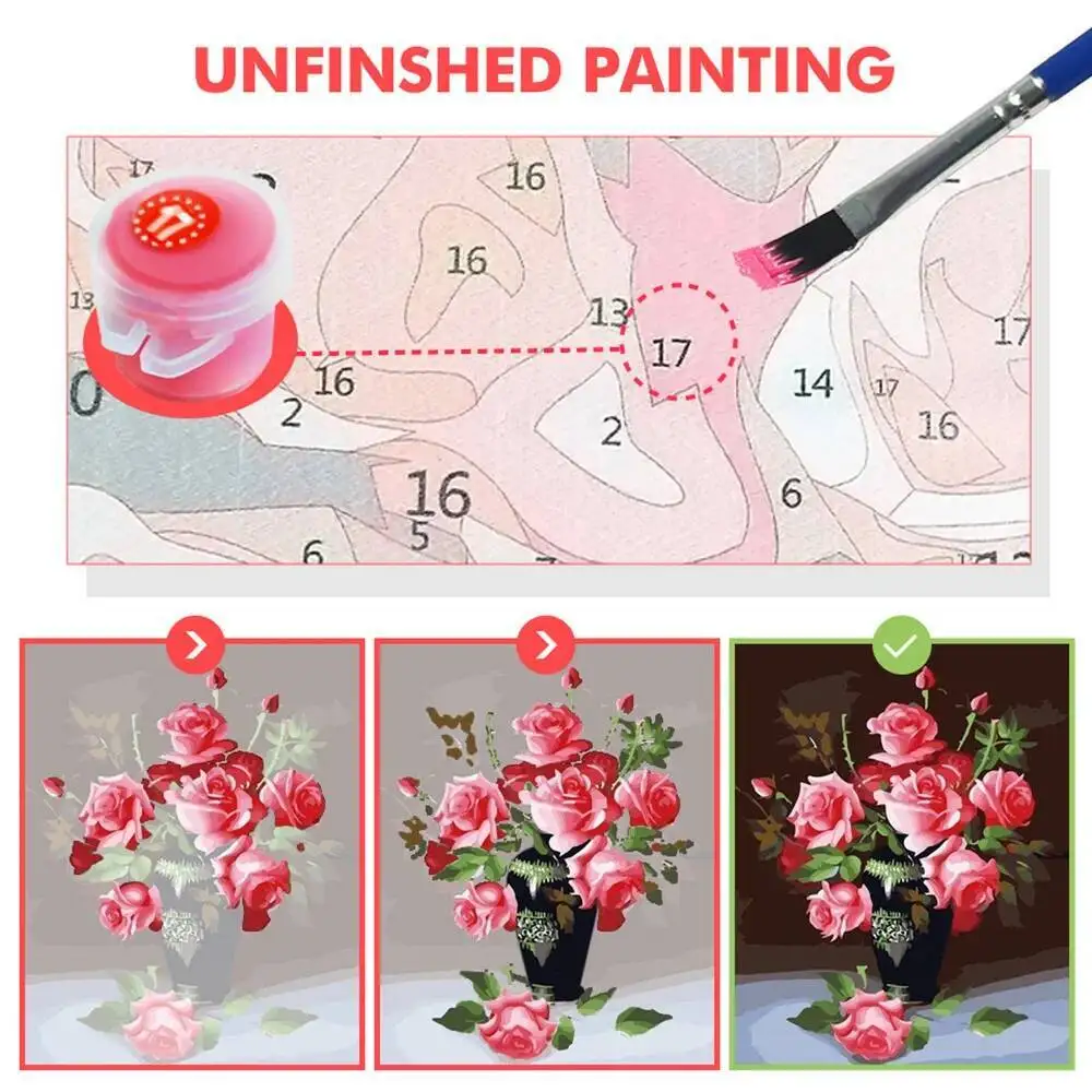 Painting By Numbers Seaside House HandPainted DIY Oil Painting Drawing On Canvas Unique Gift Home Decoration Bedroom Wall Art - 3