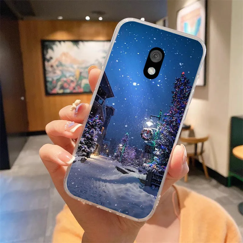 Christmas-Themed Clear Soft Silicone TPU Phone Cover