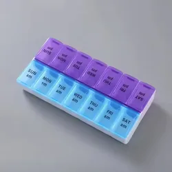 Weekly 14 - Grid Pill Organizer and Travel Case for Medication and Vitamins (1 PCS)