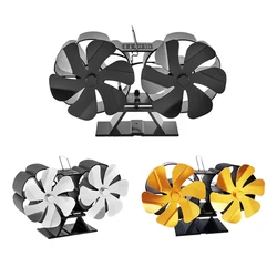 Fireplace Fan Heat Powered Log Wood Burner Stove Silent Heat Circulation Fan