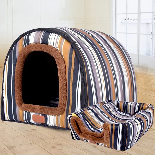 Cozy Warm Dog House Foldable Cat Lounge