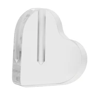 Love Flower Arrangement Base Fake Rose Display Heart Shape Holder Container Single Shelf Acrylic 1