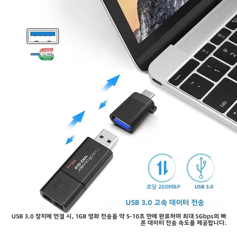 1/2개 OTG USB 3.0 타입 C 충전 어댑터 커넥터, 타입 C-USB(수) - 타입 C 어댑터 변환기, PC, 맥북, 차량용 USB, 아이패드용