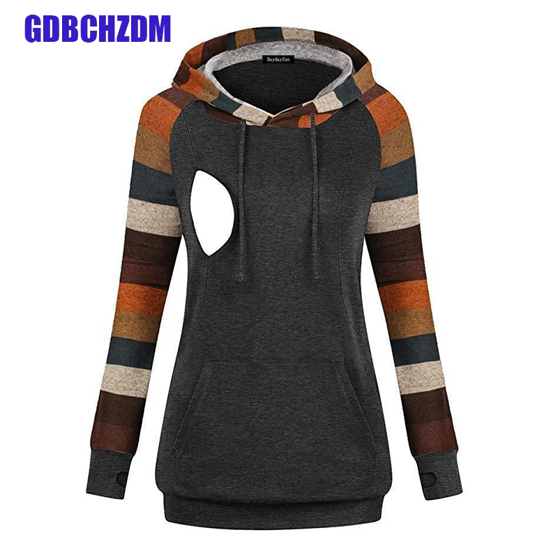 Maternity Nursing Hoodie Sweatshirt Winter Autumn Pregnancy Clothes Pregnant Women Breastfeeding Sweater Shirts T Shirt Top