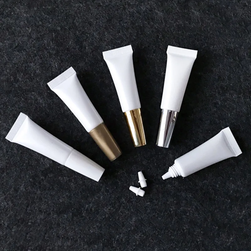 Wholesale 5ml  Soft Tubes Pearl white Cosmetic Skin Care Hose Ointment Essence Cream Acne Removing Bottle Sample On Trial Bottle