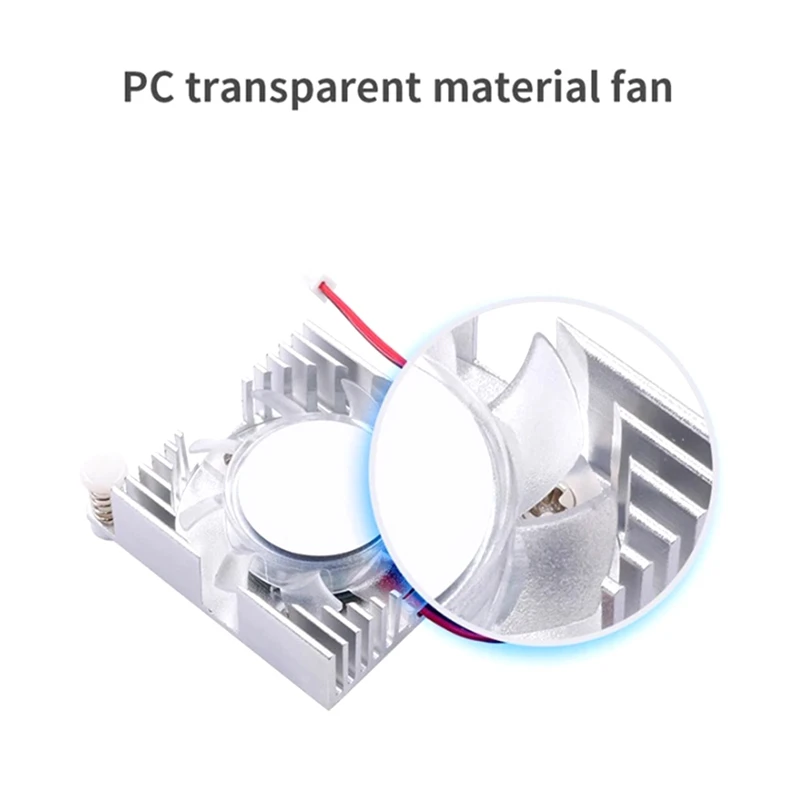 1 Piece Active Cooling Integrated Heat Sink Cooling Fan White Aluminum For Orange Pi 5 Plus For OPI 5 Plus