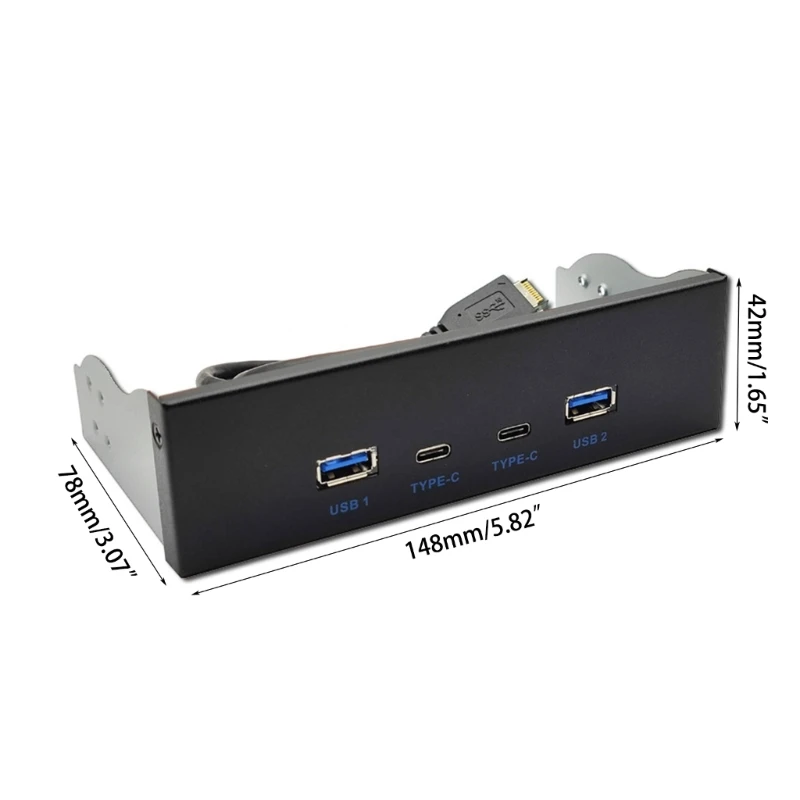 3.5 Inch USB Front Panel Hub of 10Gbps USB-C USB 3.2 Gen 2 ,2x USB 3.0  Ports and HD Audio Mic of Multi USB Slots , Motherboard USB 20-Pin & USB  3.2