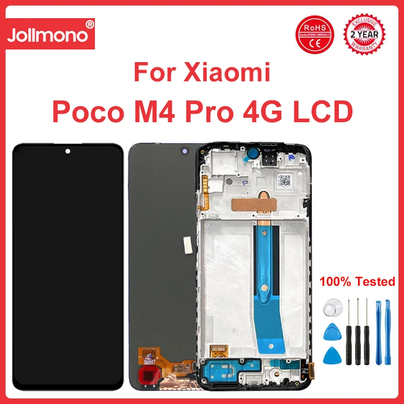 

6.43'' Super AMOLED Poco M4 Pro Screen Replacement, for Xiaomi Poco M4 Pro MZB0B5VIN 2201117PI Lcd Display Digital Touch Screen