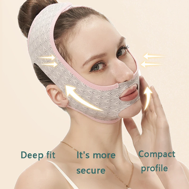 Buy V Line Lifting Mask, Double Chin Reducer Shaped Belt, Reusable Cheek  Lift up Face Slimming Strap, Adjustable Jawline Shaper Mask, Anti-Wrinkle  Slim Thin Masks Belt (Pink 2(Upgraded version)) Online at Low