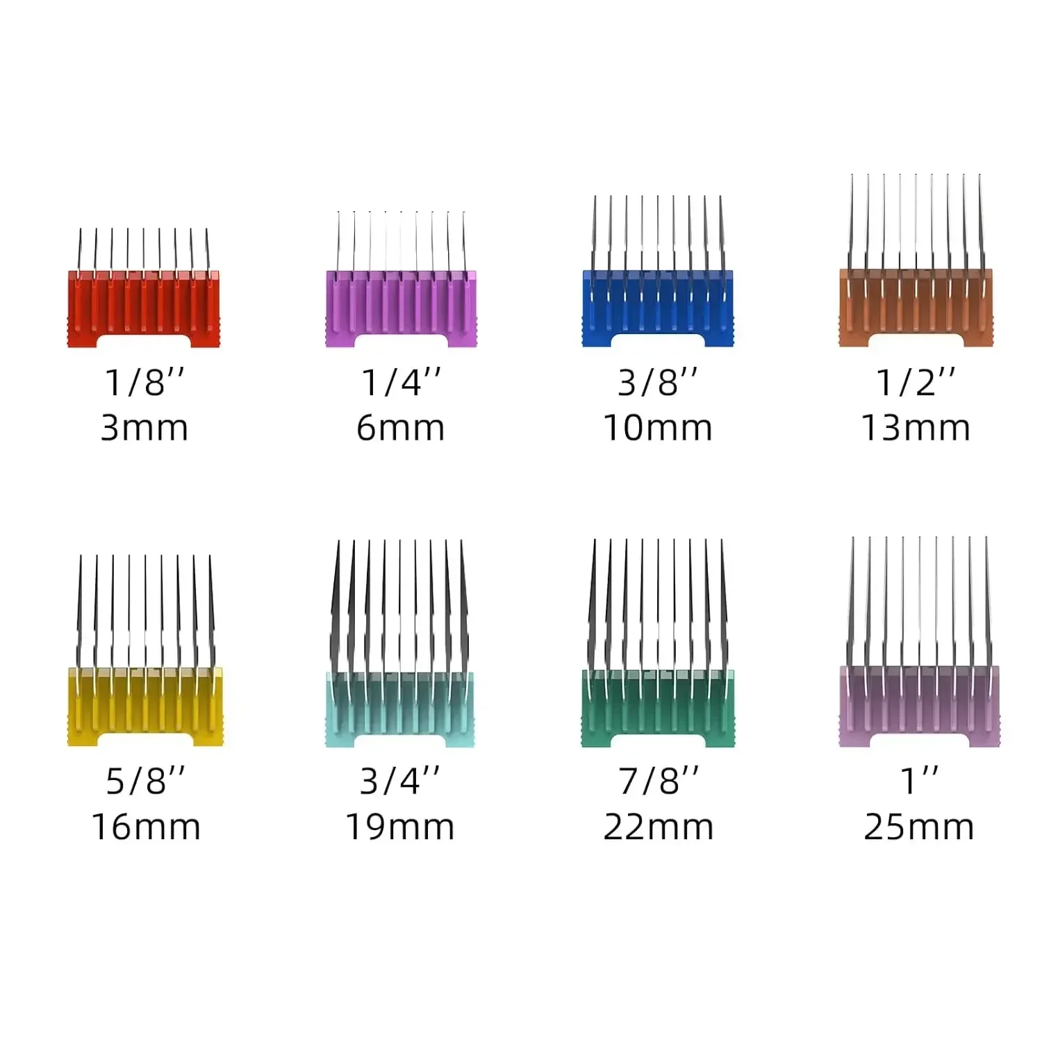 8-Colors Animal metal Comb set Fit For Wahl Professional Pet/Dog/Cat/Horse Clipper Arco Bravura Chromado Creativa Figura Motion
