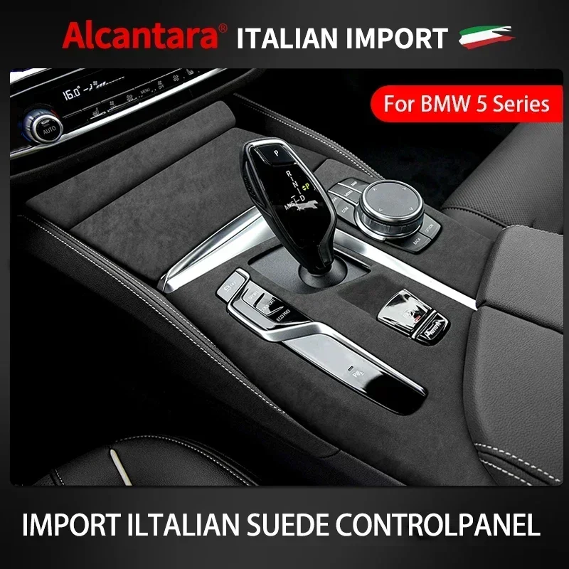 

Italy Super Alcantara Suede For BMW 5 Series G30 G31 G38 Car Center Console Gear Shift Panel Cover Trim Decorative Shelth Shell