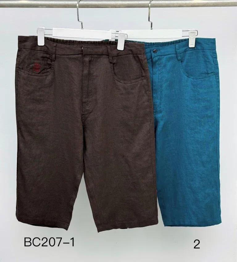 

BILLIONAIRE OECHSLI Shorts Linen BC Pants Thin men 2024 Summer New fashion comfort embroidery Solid color Big size 31-40